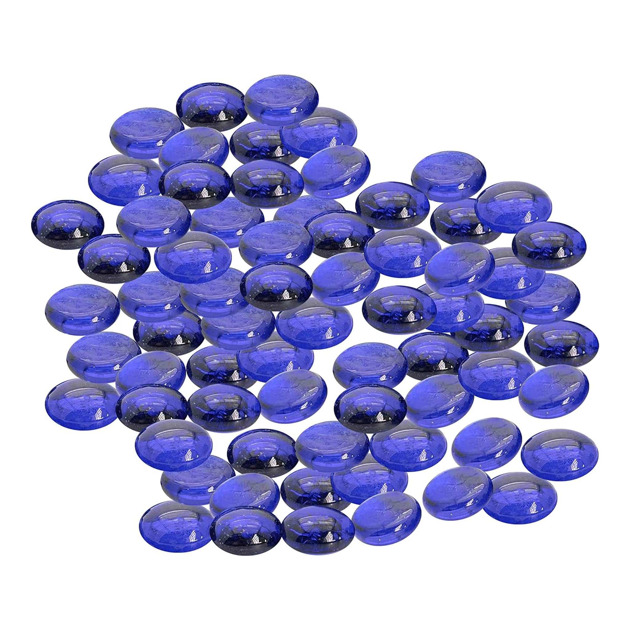 Decorative Glass Pebbles Stones Beads Rounded Gems Flat Marble, Vase Filler, Fire Artificial Crystal Gemstones