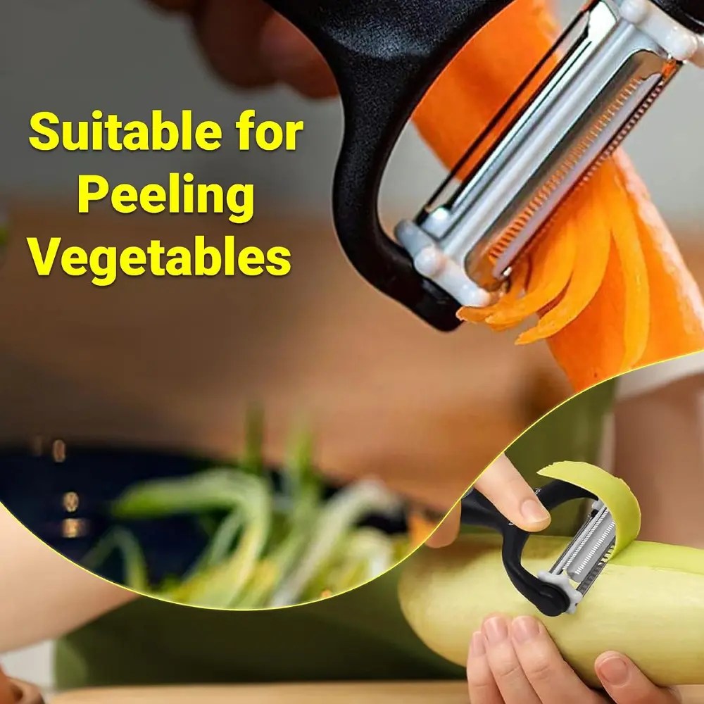 3 in 1 Vegetable Peeler – Julienne Peeler for Fruit, Carrot & Potato