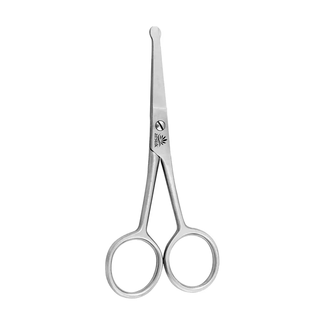 Scissors for Nose and Ear Hair, Facial Hair Trimming - Blunt Round Ended Ball Tip 4-inch