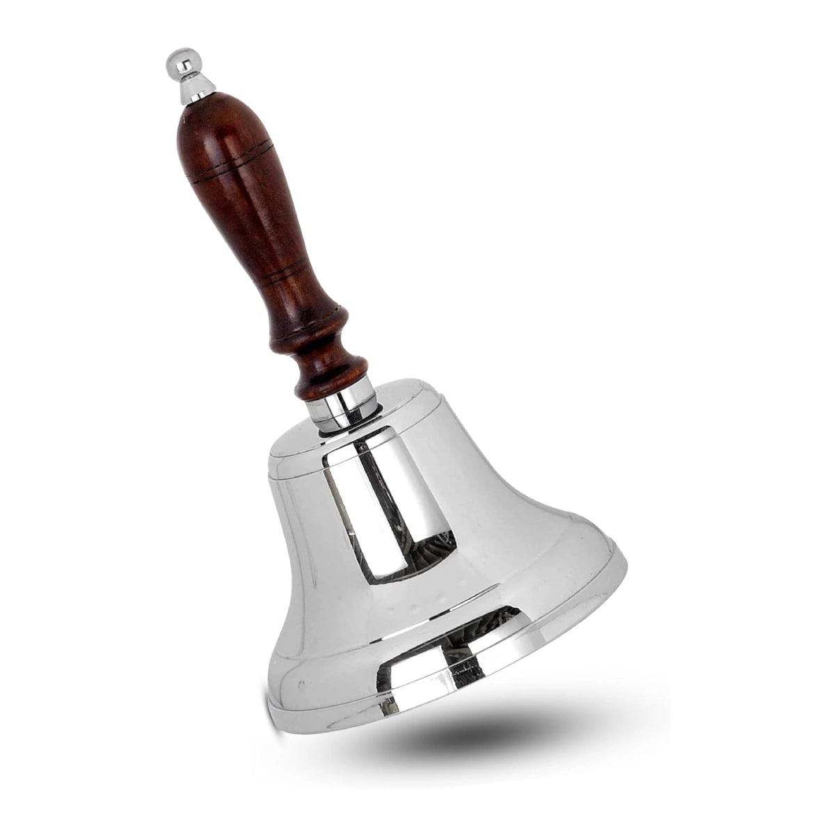 Hand Bell - Wooden Handle School Bells - Last Order Ringing Bell (5.5 Inch Aluminium)