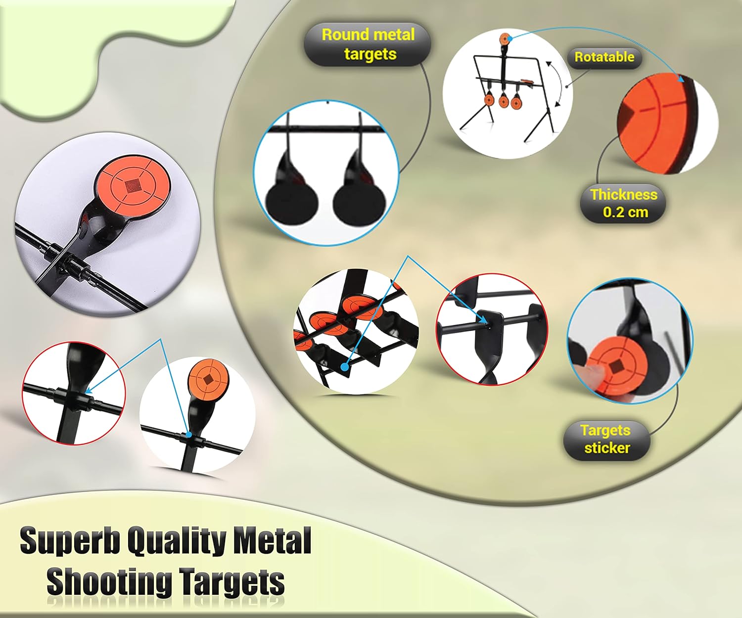 Air Rifle Targets - Airsoft Targets for Air Guns, BB Guns - Moving Targets for Air Rifle Shooting