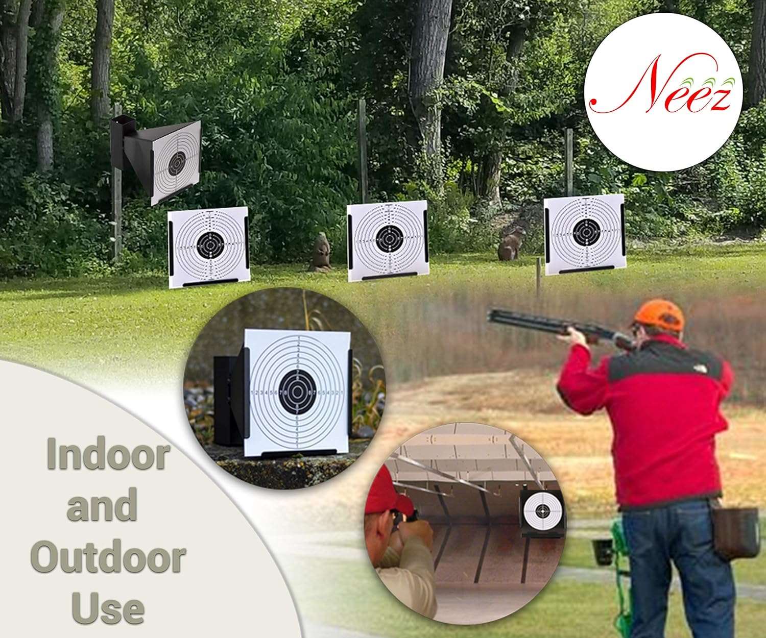 Airsoft Targets - Shooting Targets Pellet Catcher Accessories With 50 Target Papers