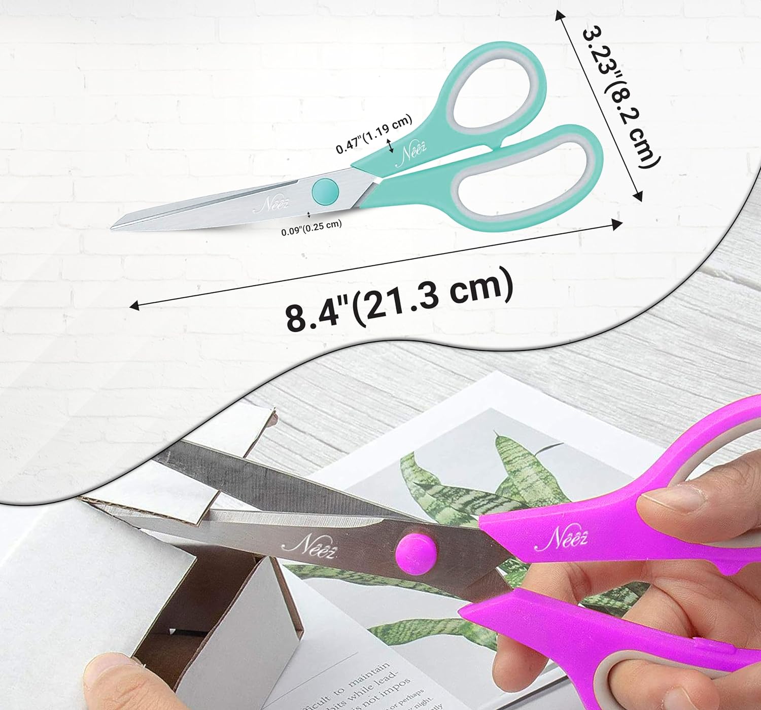 8.4 Inch Scissors - Stainless Blades, Comfort Grip