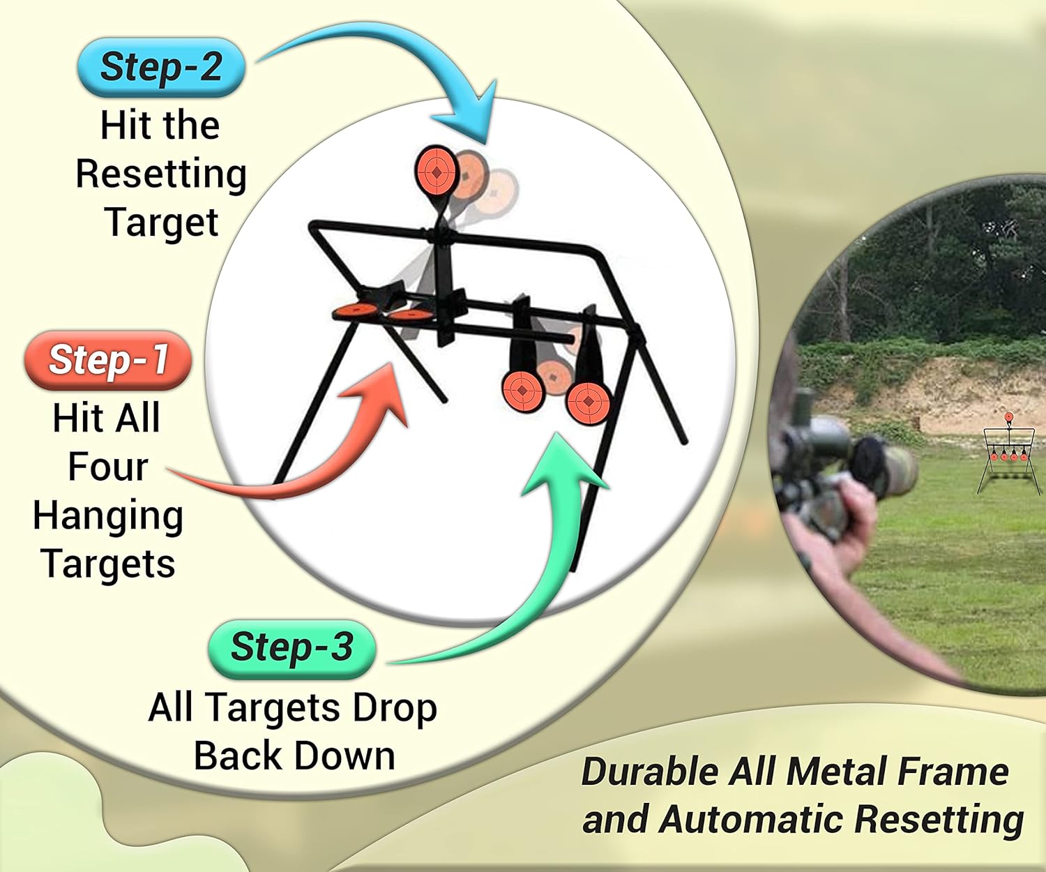 Air Rifle Targets - Airsoft Targets for Air Guns, BB Guns - Moving Targets for Air Rifle Shooting