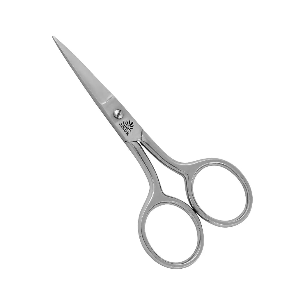 Scissors for Moustache, Beard, Nose, Ear, Eyebrow - Men's Facial Hair Grooming Trimming Cutting - 3.75-inch