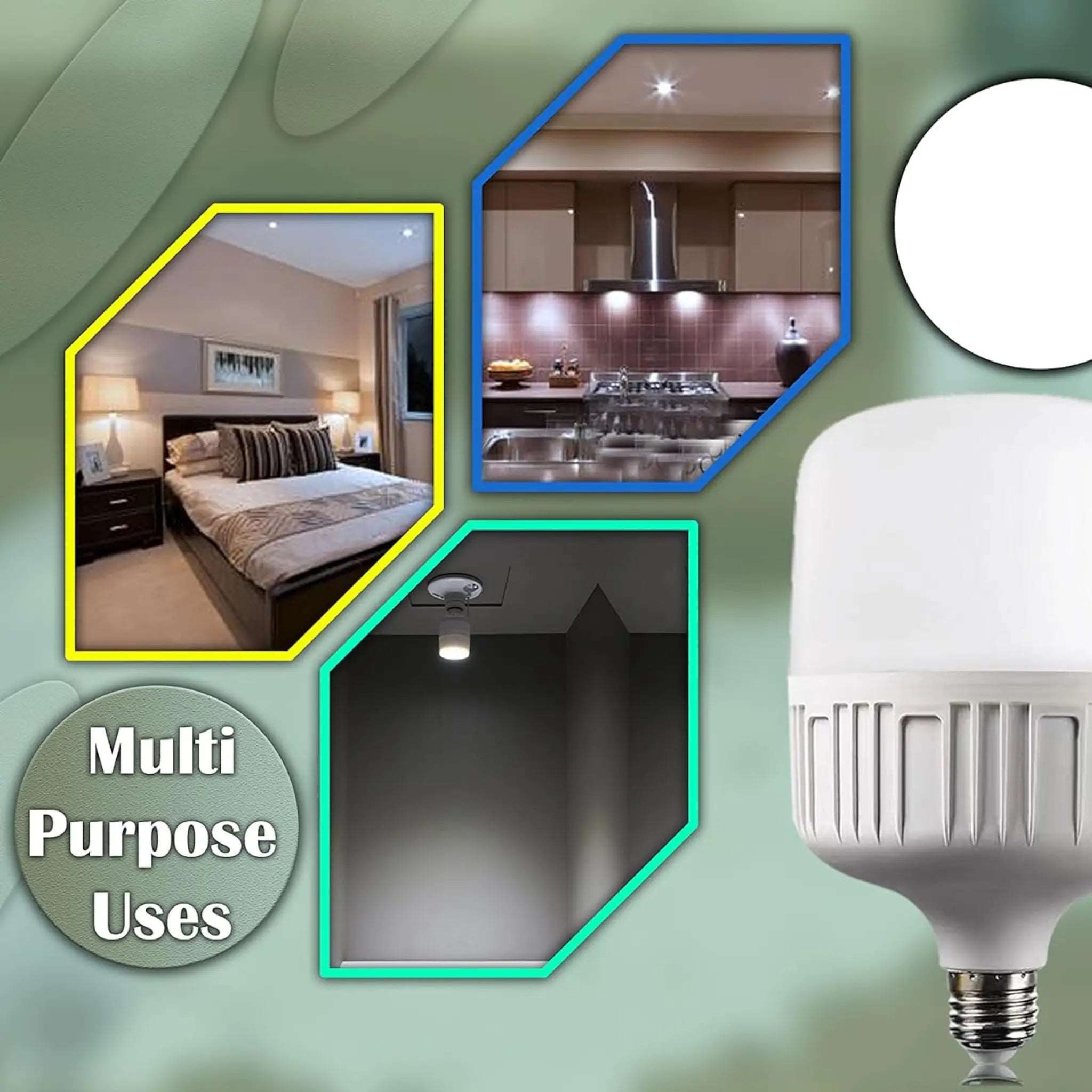 LED E27 Screw Light Bulbs, 18W, 6500K, 1400lm, Non-Dimmable, Cool White, Energy Saving Light Bulb