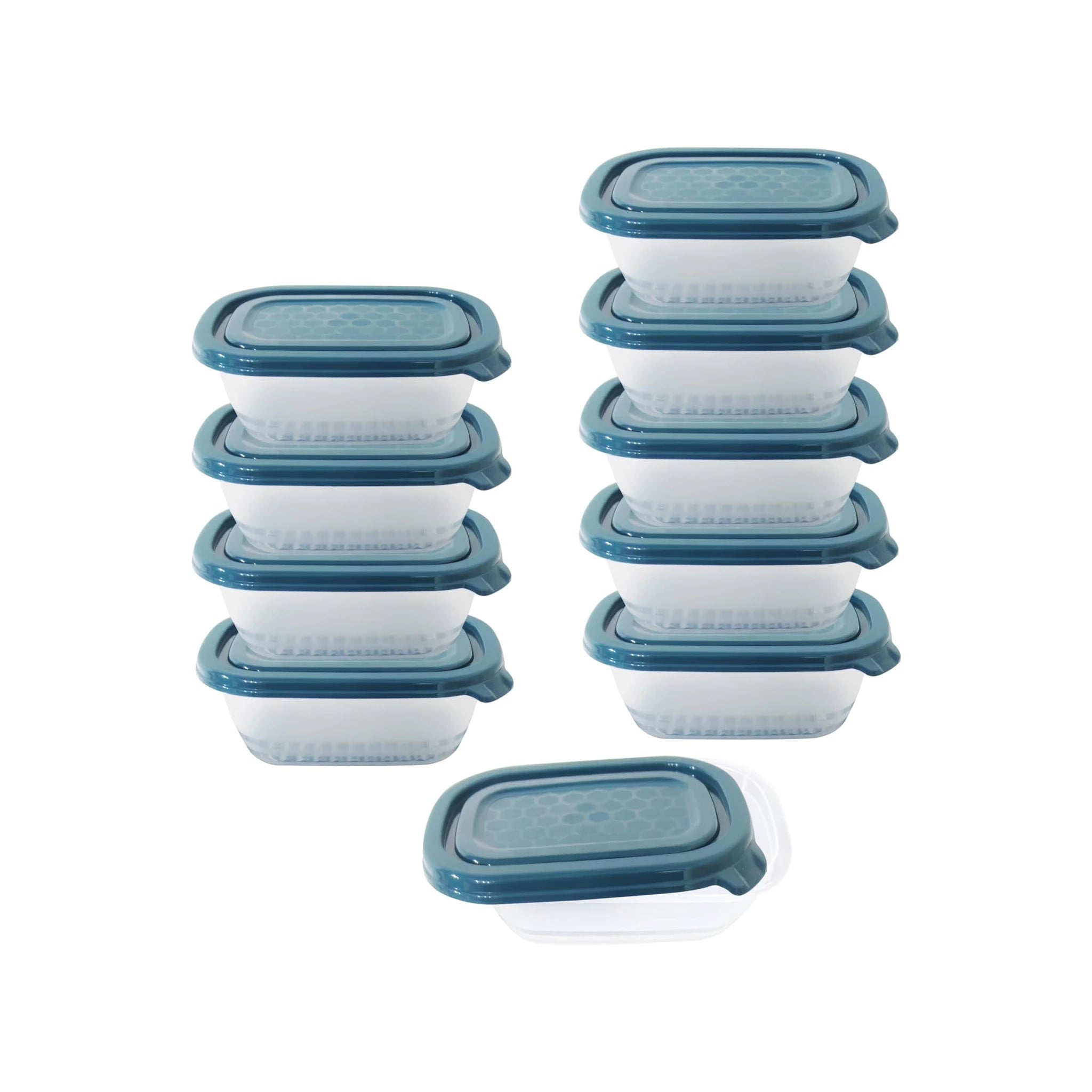 Neez Food Storage Container Set - Microwavable, Freezable- BPA Free (Pack of 5 Blue)