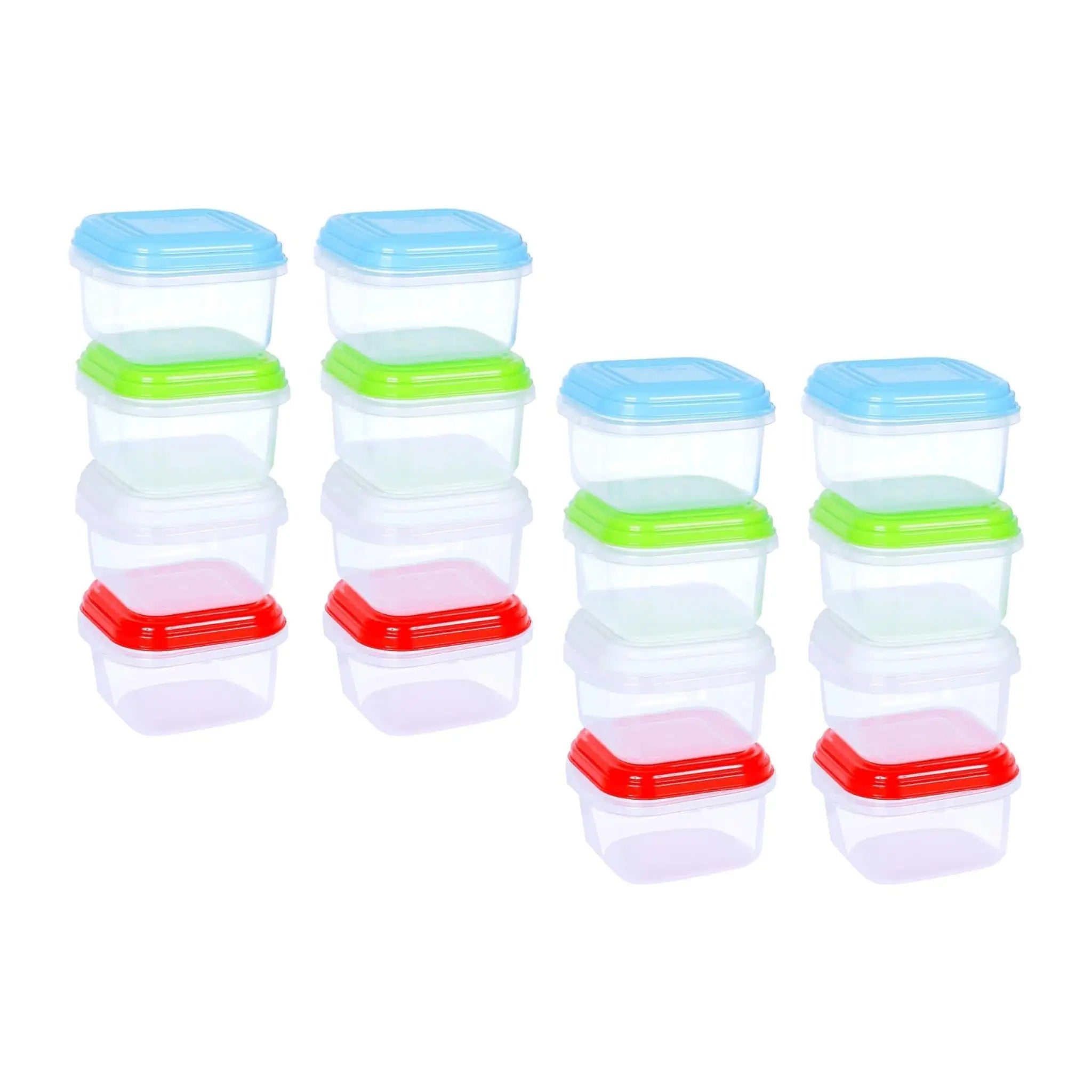 Plastic Mini Storage Boxes Baby Weaning Feeding Freezer Food Pots Containers 120 ml