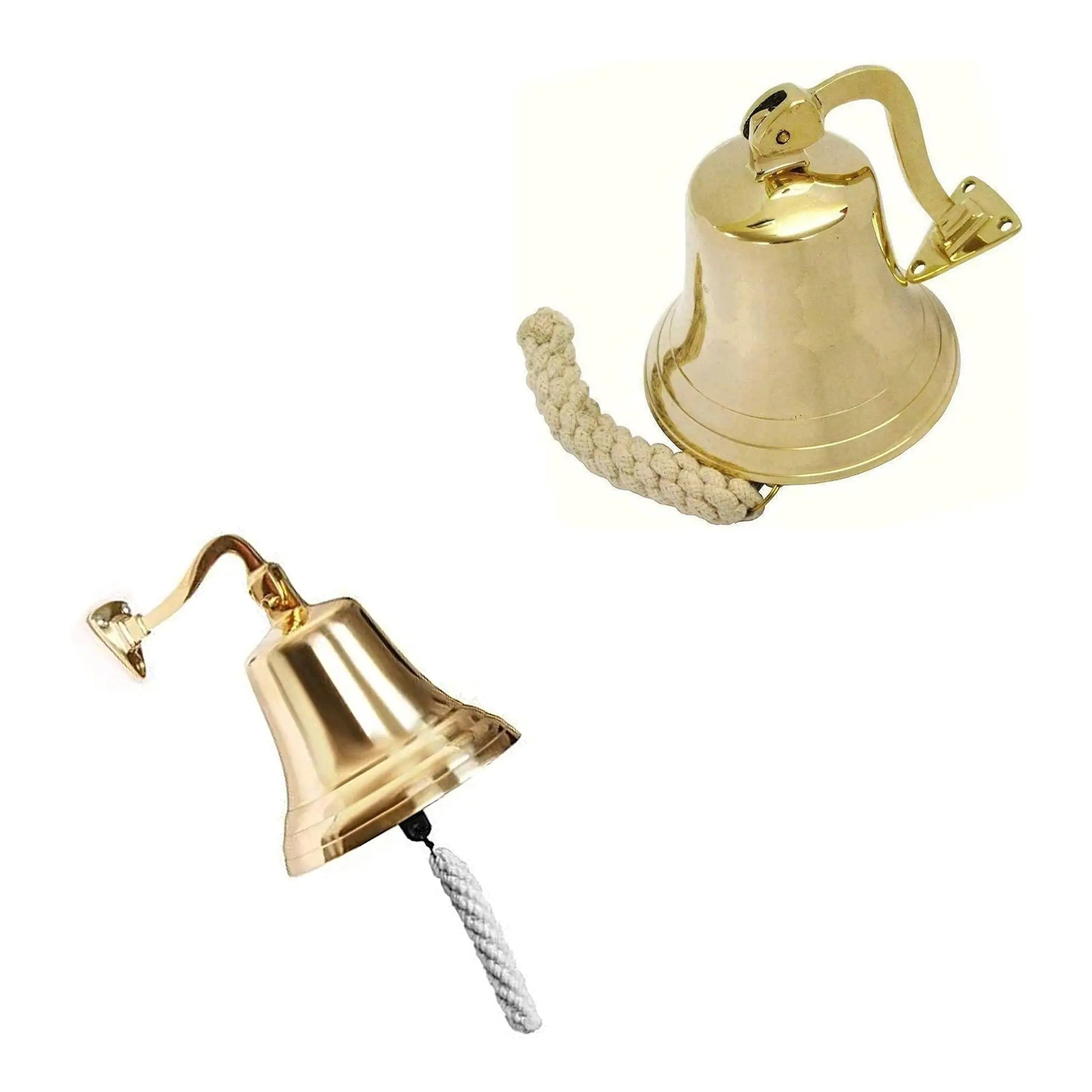 Last Orders Bell - Home Bar Pub Bell, Wall Mounted Ship Bell, Brass Hanging Bell with Durable Rope