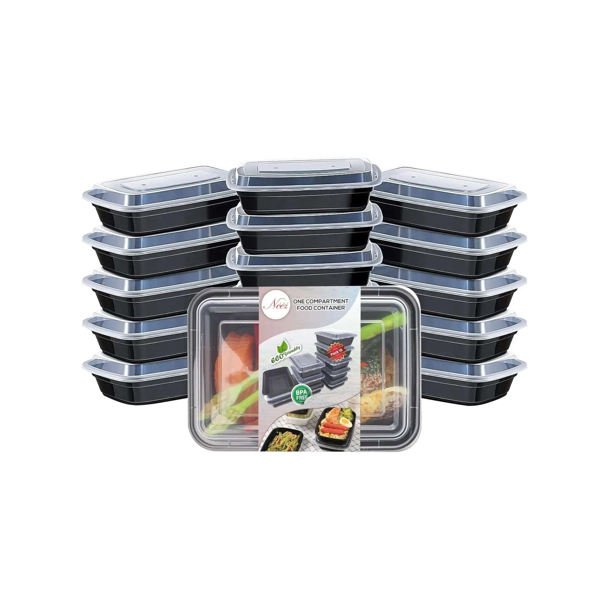 1 Compartment Meal Prep Containers (950ml) – BPA-Free