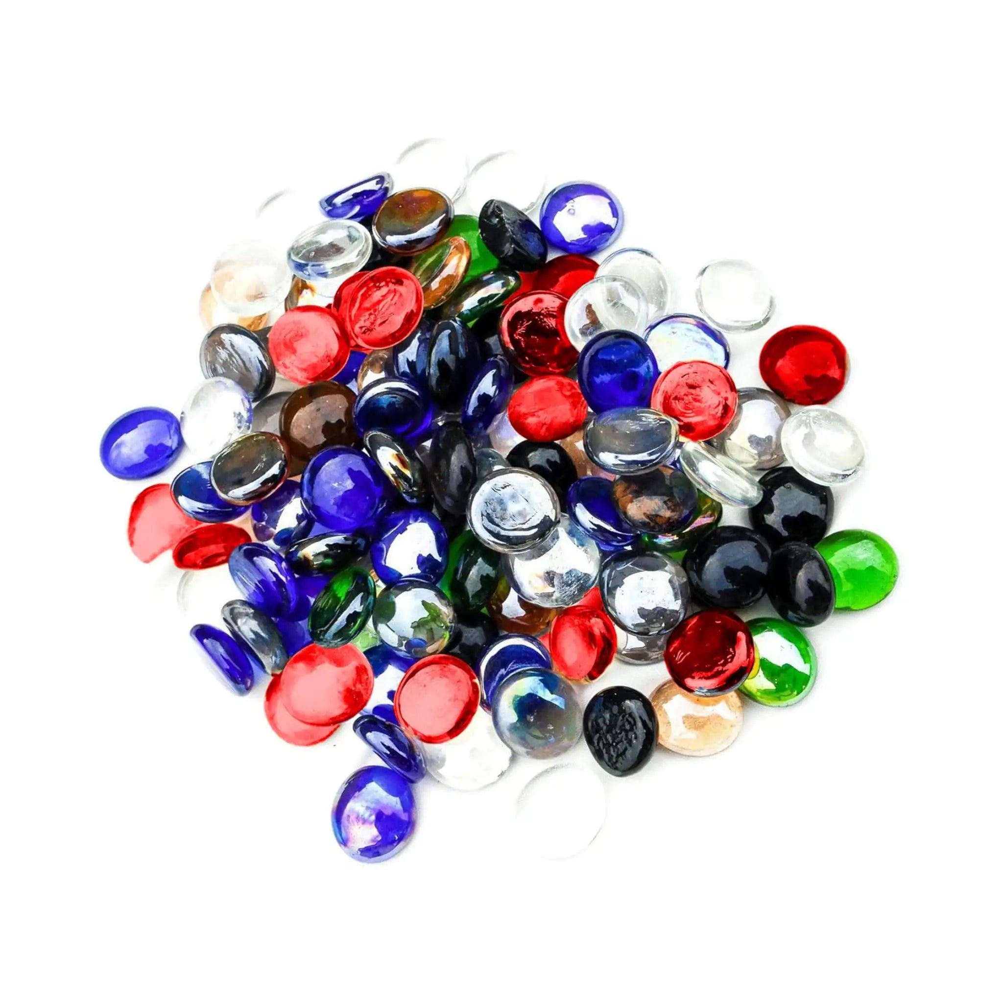 Decorative Glass Pebbles Stones Beads Rounded Gems, Vase Filler, Artificial Crystal Gemstones (Mix Pebbles)