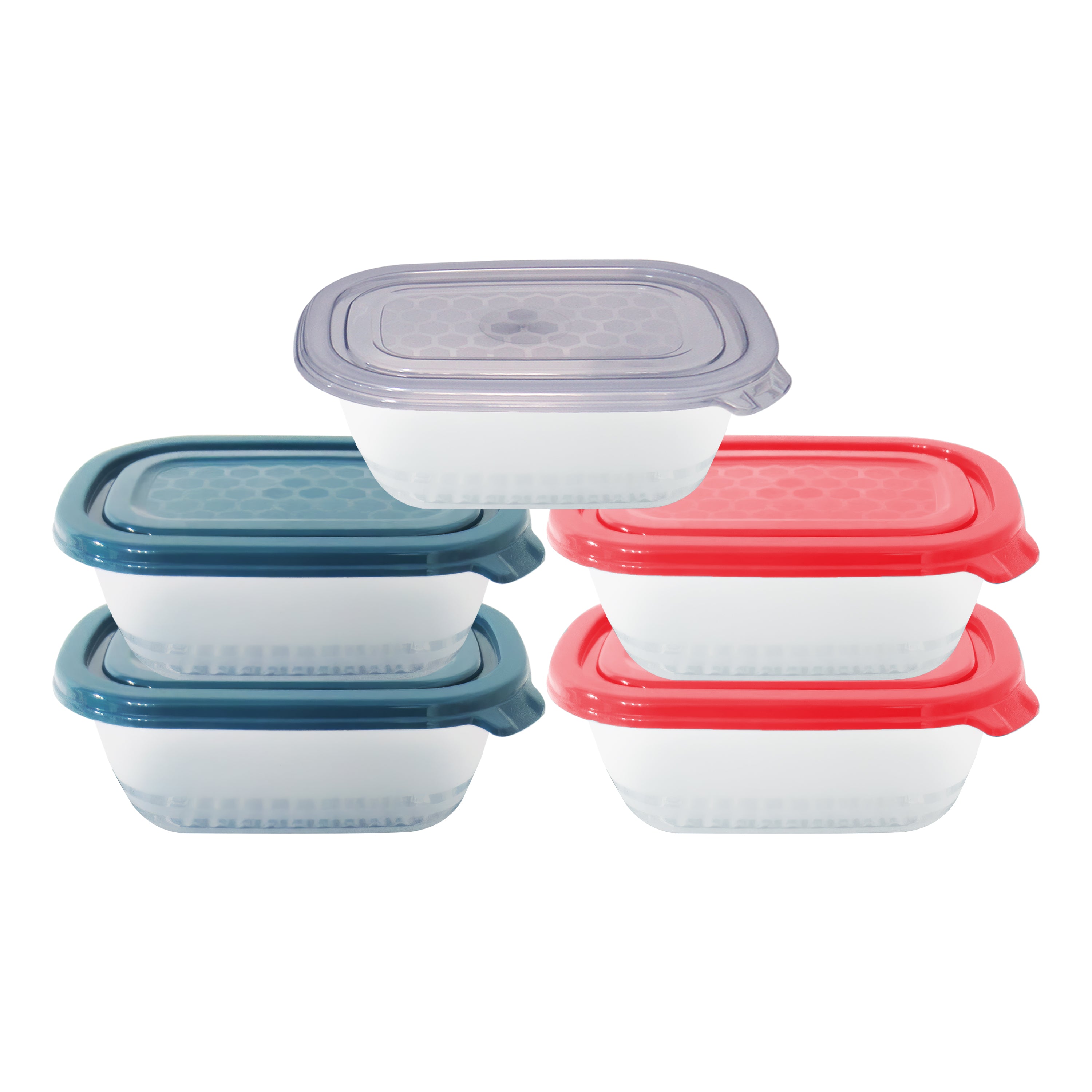 Neez Food Storage Container Set - Microwavable, Freezable- BPA Free (Pack of 5 Mix)