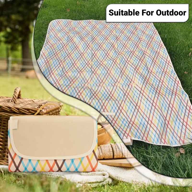 Picnic Blanket Waterproof – Best Quality Beach Blanket with Carrying Handle (200×195cm)