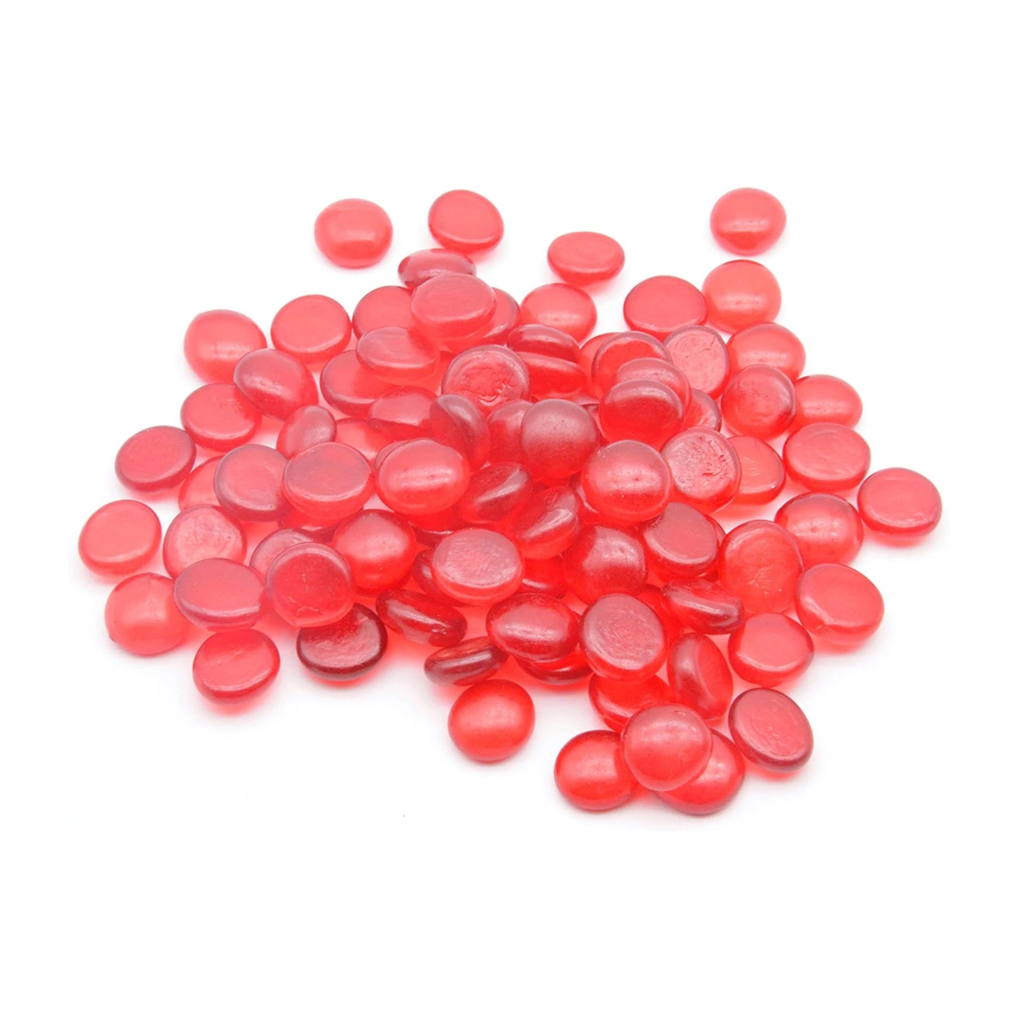 Decorative Glass Pebbles Stones Beads Rounded Gems, Vase Filler, Artificial Crystal Gemstones (Red Pebbles)