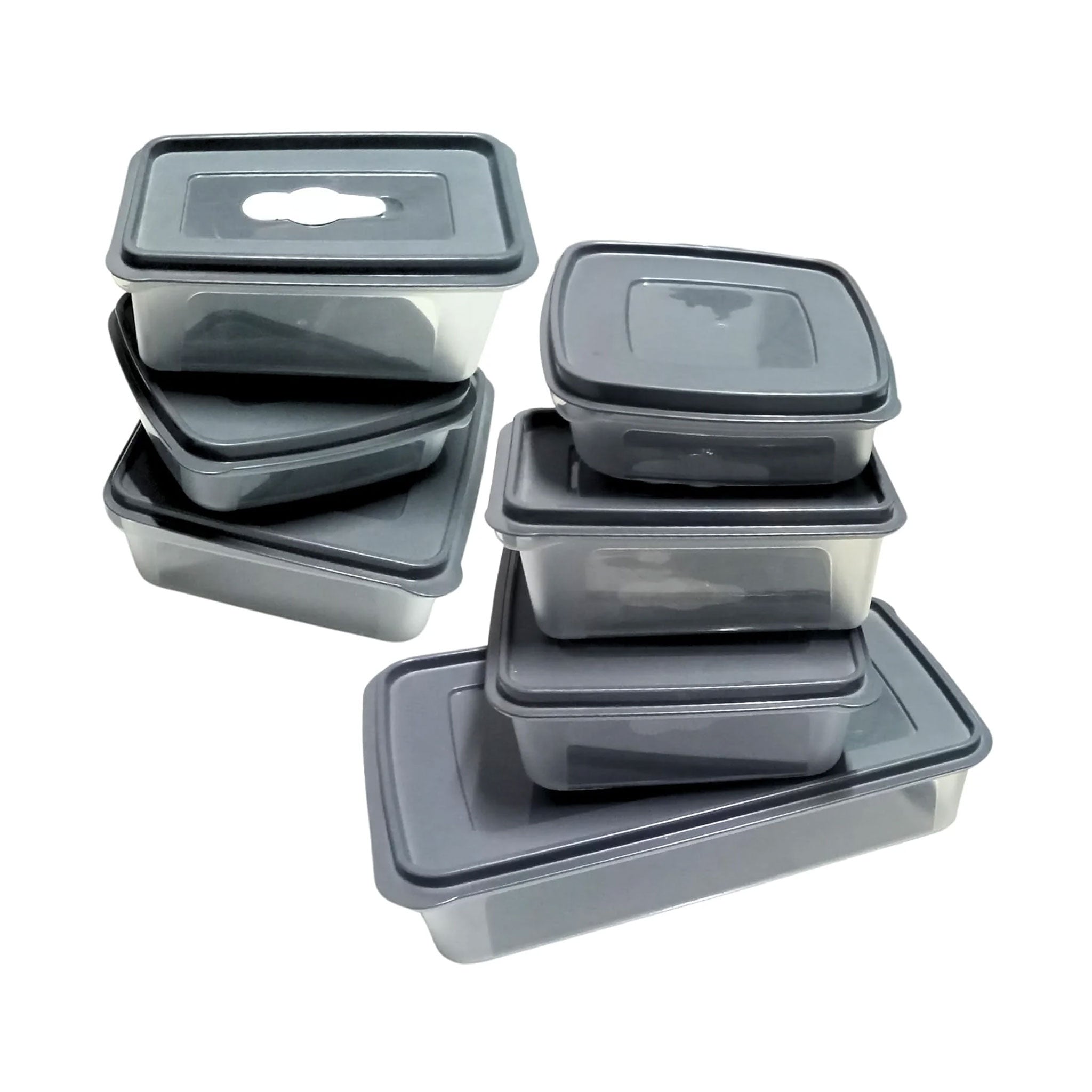 Food Storage Containers Set - Air Tight Lids, Air Release Button (Pack of 7)