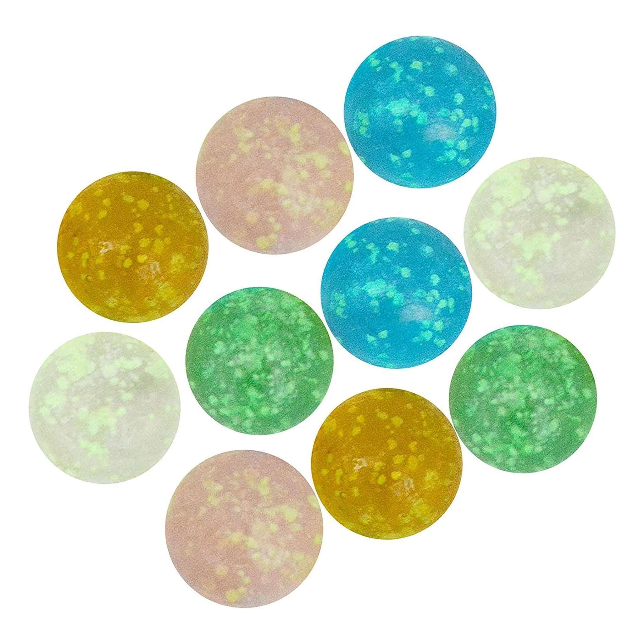 10 Pcs Glow in the Dark Marbles - Glass Marbles, Assorted Cat's Eye Marbles, Games for Kids