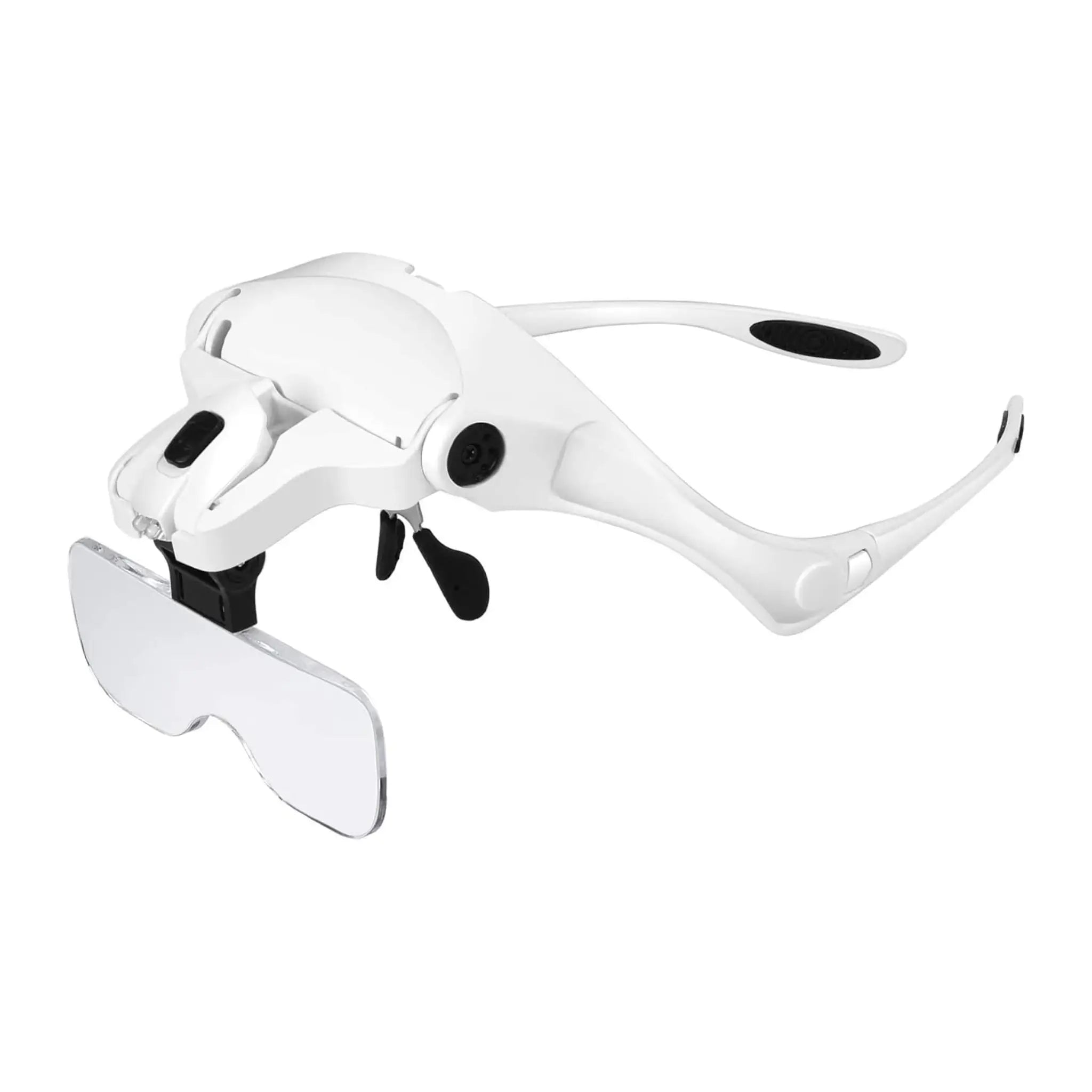 Headband Large Hands-Free Magnifying Glass with 2 LED Light, 5 Detachable Lens