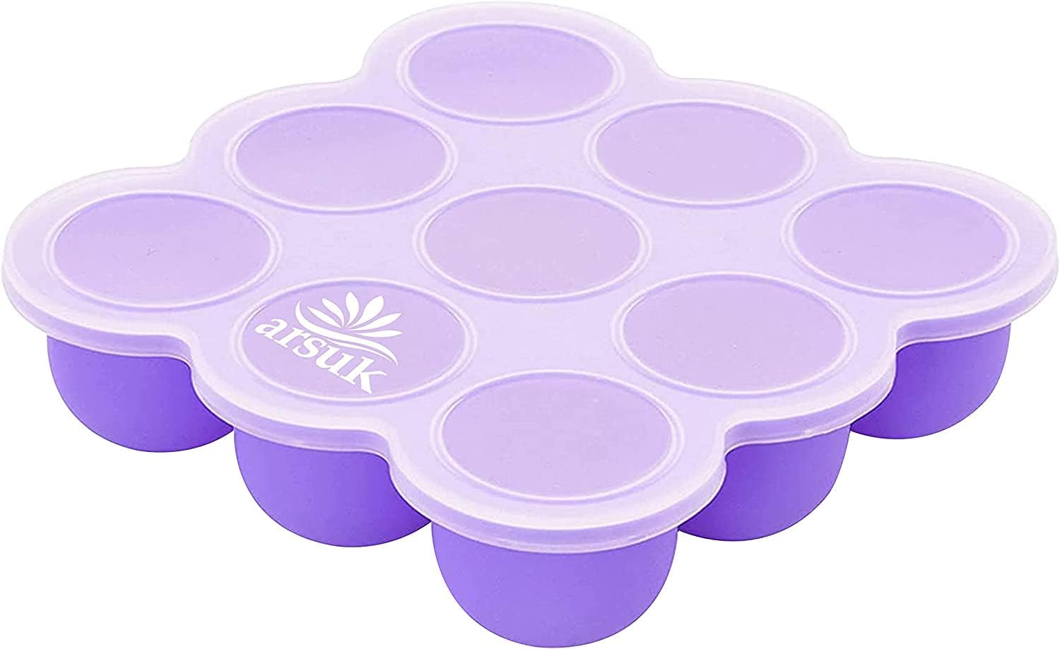 Baby Food Storage Containers Silicone Freezer Tray with Lids, Weaning Pots for Baby Food Purees (283 Grams - 9x75ml)