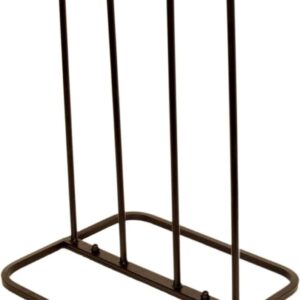 Neez Welly Boot Rack - Cast Iron Storage & Stand For Wellie - Metal Holder for 2 Pairs & 4 Pairs Wellingtons - Indoor & Outdoor - Boots Rack (Black)