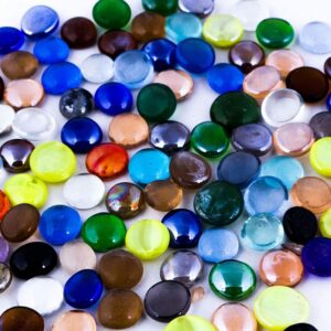 Glass Pebbles for Decoration in Fish Tanks, Aquariums, and Vases - Mix 180 PCS