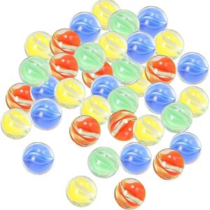 Colorful Cat's Eye Glass Marbles in Bag, Outdoor Games & Sports Toys (80 Pcs Color)
